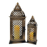 Conjunto 2 Lanternas Marroquinas Vazadas Grandes