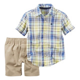 Conjunto 2 Peças Bebê Menino Camisa Xadrez Carter's Original