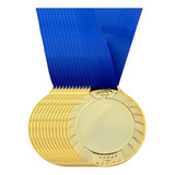 Conjunto 20 Medalhas Premiação Honra Ao Mérito Com Fita Azul