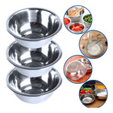 Conjunto 3 Bacias Tigelas Saladeiras Bowl Inox 3 Litros