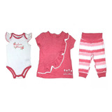Conjunto 3 Peças Camiseta, Body, Calça Calvin Klein Infantil