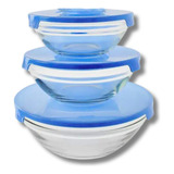 Conjunto 3 Potes Herméticos De Vidro C/tampa Casual Conserva