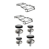 Conjunto 4 Bocas + 2 Grelhas P Fogão Atlas Monaco Plus 2g 2p