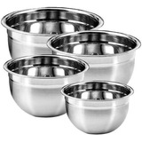 Conjunto 4 Bowls Aço Inox Tigela Multiuso 18, 22, 26 E 28cm