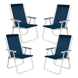 Conjunto 4 Cadeiras De Praia Piscina