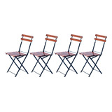Conjunto 4 Cadeiras Dobrável Ferro E
