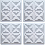 Conjunto 4 Formas Molde 3d Revestimento 30x30 Estrela 1.5mm