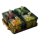 Conjunto 4 Porta Tempeiro E Mantimentos Mais Bandeja