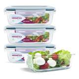 Conjunto 4 Pote Vidro Hermética Mantimentos Tampa 640ml Cor Azul (cl)