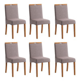 Conjunto 6 Cadeiras Para Sala De Jantar Romana Acwt