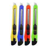 Conjunto 6 Estilete Lâmina Cortante Estreita 9mm Multiuso