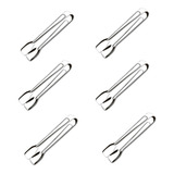 Conjunto 6 Pegadores De Inox Cozinha Carne Pinça Para Gelo B