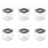 Conjunto 6 Potes Herméticos Para Temperos Condimentos 150ml