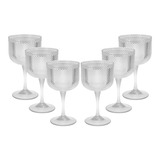 Conjunto 6 Taça Gin Restaurante 565 Ml Acrilico Lanchonete