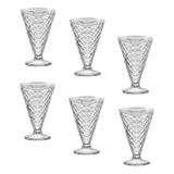 Conjunto 6 Taças Para Sobremesa Sundae Sorvete Alaska 300ml