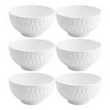 Conjunto 6 Tigelas De Porcelana Brancas