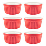 Conjunto 6 Tigelas Ramekin 210ml Porcelana Cores Buffet