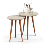 Conjunto Aparador Apoio E Mesa Lateral Luna - Cores