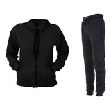 Conjunto Blusa De Frio Ziper +calça Moletom Grosso Peluciado