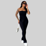 Conjunto Blusa Tomara Que Caia Com Ajuste Na Lateral E Calça