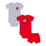 Conjunto Body Bebê 3 Peças Menina Menino Enxoval Algodão