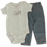 Conjunto Body Calça Jeans Original Importado Carter,s