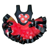 Conjunto Body Infantil Similar Minnie Com Saia De Tule