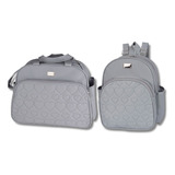 Conjunto Bolsa E Mochila Maternidade Coração 2 Peças Bebê