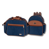 Conjunto Bolsa E Mochila Maternidade Impermeável Neutra Bebê