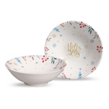 Conjunto Bowl Petisqueira Holly Jolly Mesa Posta Natal 6 Un