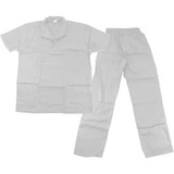 Conjunto Brim ( Jaleco E Calça Elástico ) Uniforme Trabalho