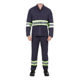Conjunto Brim Com Faixa Refletiva Manga Longa Uniforme