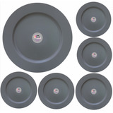 Conjunto C/ 6 Sousplat Redondo De Plástico - 32cm Mix Home