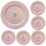 Conjunto C/ 6 Sousplat Redondo De Plástico - 32cm Mix Home