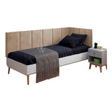 Conjunto Cabeceira Painel Estofada Almofadada Cama