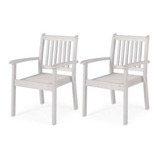 Conjunto Cadeiras Brancas Madeira Maciça Empilháveis