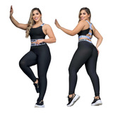 Conjunto Calça Legging Fitness Roupas Feminina
