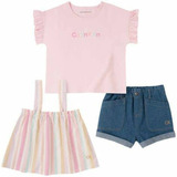 Conjunto Calvin Klein Ck Menina Infantil Original 3 Peças