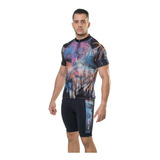 Conjunto Camiseta Bermuda Bike Masculino Curto