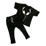 Conjunto Camiseta E Calça Saruel Moda Bebê Infantil Menino