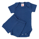 Conjunto Canelado Verão Body E Shorts 100% Algodão 6647-c1