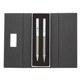 Conjunto Caneta E Lapiseira Metal Executivo Cor Do Exterior Colorido Cor Da Tinta Preto