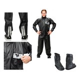 Conjunto Capa + Polaina Bota Galocha Chuva Pantaneiro Pvc