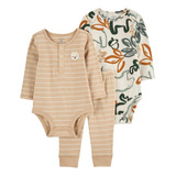 Conjunto Carter's Bebê Menino Com Body Manga Longa E Calça