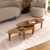 Conjunto Centro Laminada Folha Orgânica Casa Uai Madeira Mel