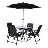 Conjunto Chicago Mor 4 Cadeiras+guarda-sol+mesa Ref.009130