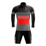 Conjunto Ciclismo Bermuda E Camisa Manga Longa Gpx Speed Red