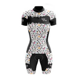 Conjunto Ciclismo Feminino Roupa Ciclista Bermuda E Camisa