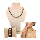 Conjunto Colar Choker E Pulseira Feminina