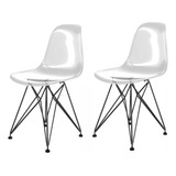 Conjunto Com 2 Cadeiras Para Sala De Jantar Eames Pc Eiffel